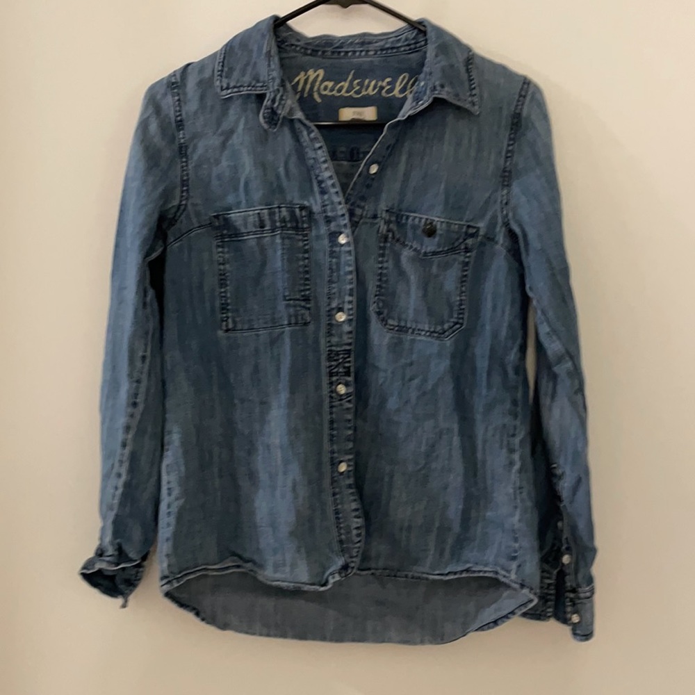 Madewell Denim button up long sleeve